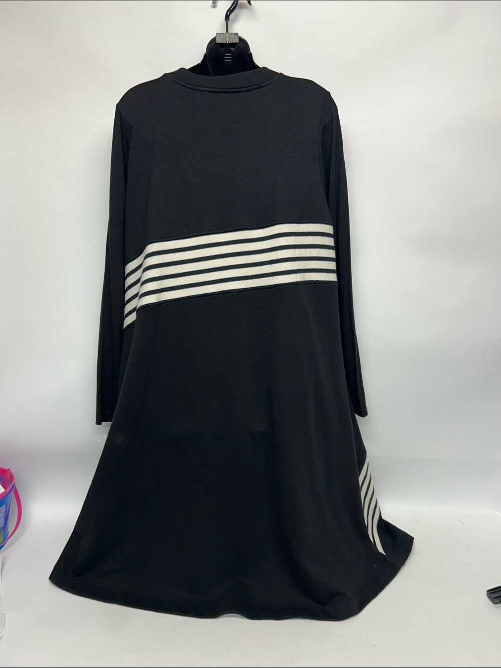 CECILE RELAXED DRESS, STRIPES URBAN by Alembika Black dress size 3x - Picture 4 of 6